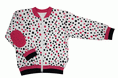 Mikina na zip růžový puntík 92 - 98
