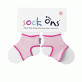 SOCK ONS®Classic růžová - držák ponožek 0 - 6 měsíců