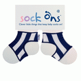SOCK ONS®Classic Navy Stripe - držák ponožek 6 - 12 měsíců
