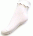 Kojenecké bavlněné ponožky s volánkem New Baby bílé 56